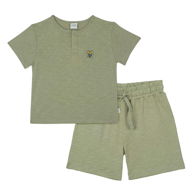 Antebies, Little Friends Embroidered Shorts and Pajama Set, NWT, 7-8 Years