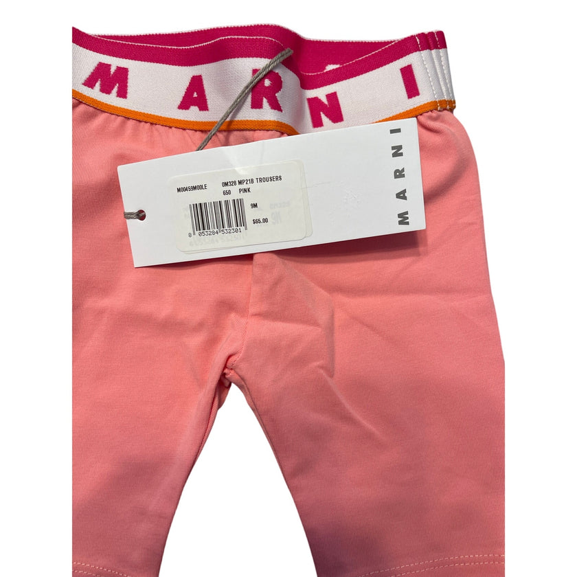 Marni Kids Pink Logo Leggings NWT size: 9M