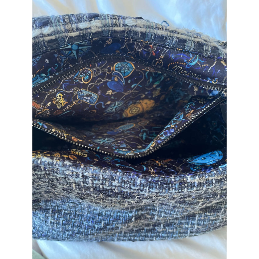 Minime Paris, Haute Denim French Tweed Bag w/ Luxe Details NWOT