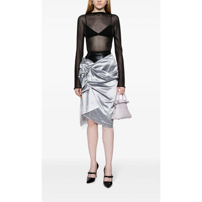 Maison Margiela Deconstructed Satin Pencil Skirt NWT Size 38