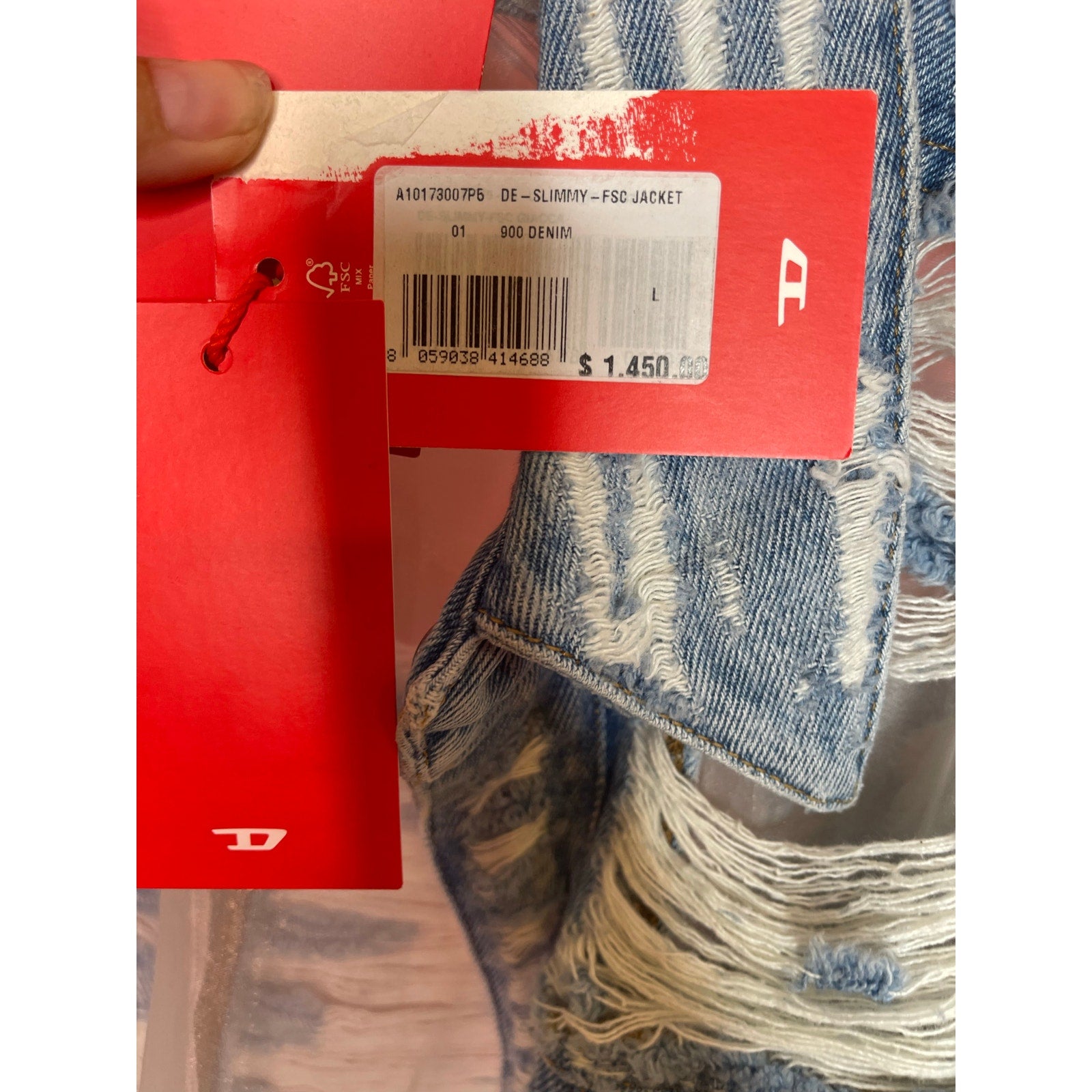 🔥RARE Diesel De-Slimmy-FSC Jacket - NWT - Size Large🔥