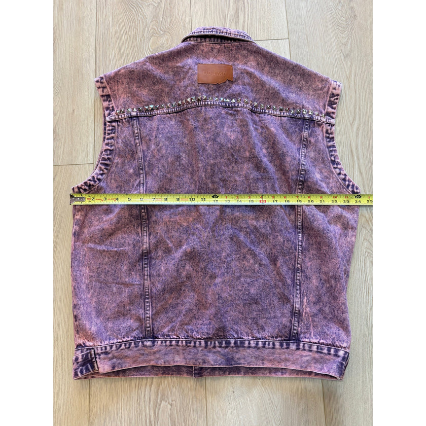 Minime Paris Pink Denim w/ Studs Vest, NWOT