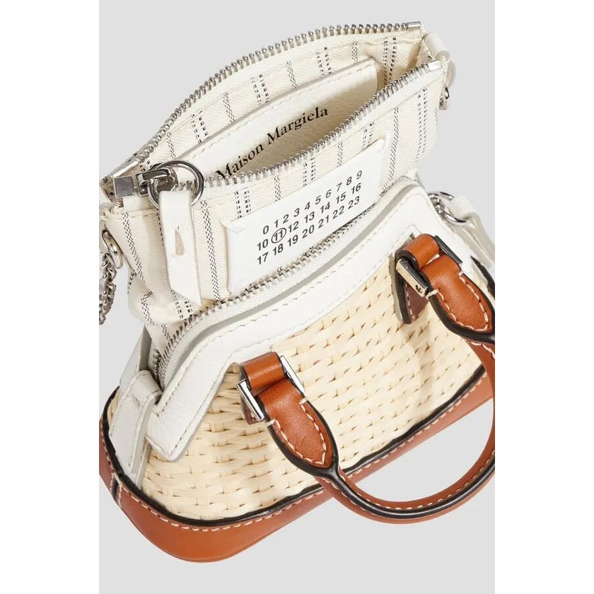 Maison Margiela 5AC Classique Baby Top Handle Bag NWT Raffia White