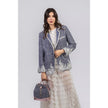 Minime Paris Denim Tweed and Lace Detail Blazer