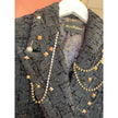 Minime Paris Tweed Oversized Double Breasted Blazer NWOT Large