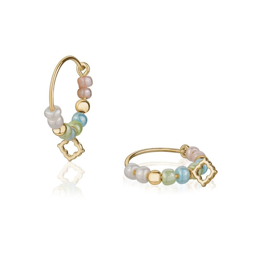 With Love Darling, Community Hoop Beaded Earrings