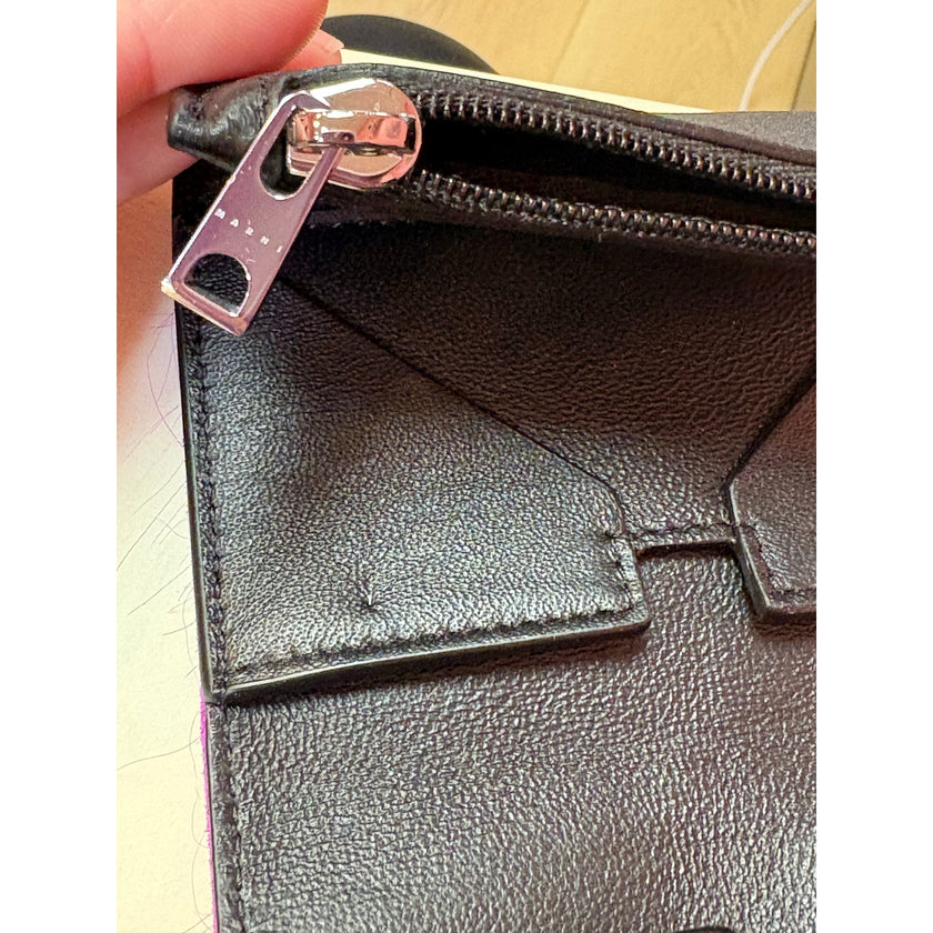 Marni Logo Strap Brushed Effect Wallet