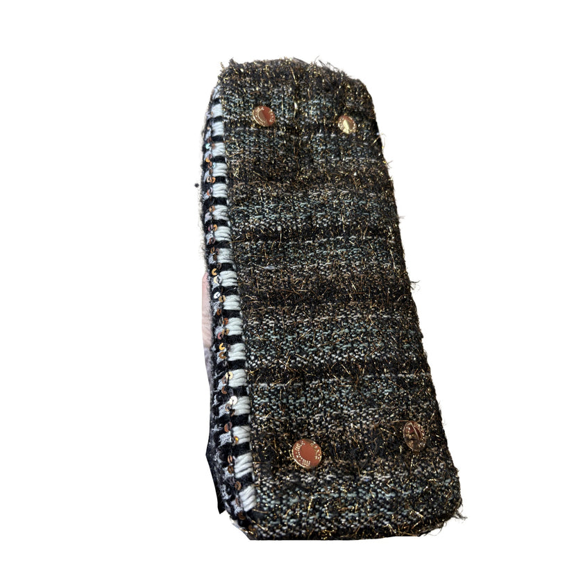 Minime Paris Black/White/Gold Tweed Med Sac