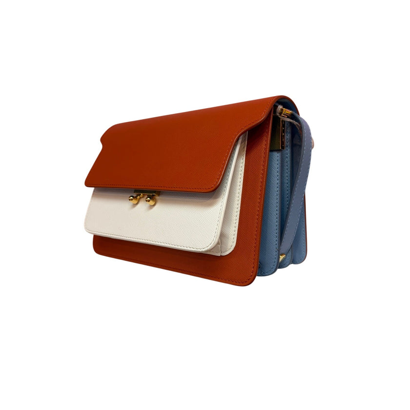 Marni Trunk Bag Orange/ Blue/ White