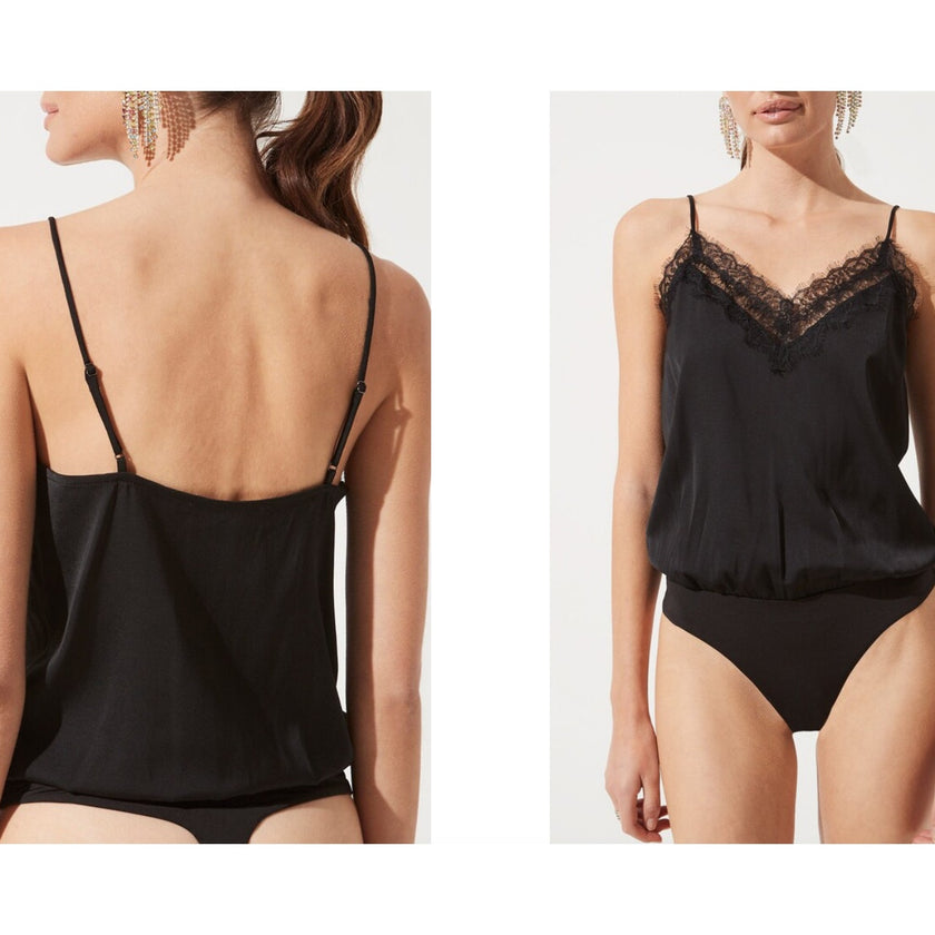Astr the Label, Lace Trim Camisole Bodysuit, NWT, Size: M