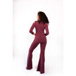 Yoga Democracy, Open Shoulder Top, Maroon