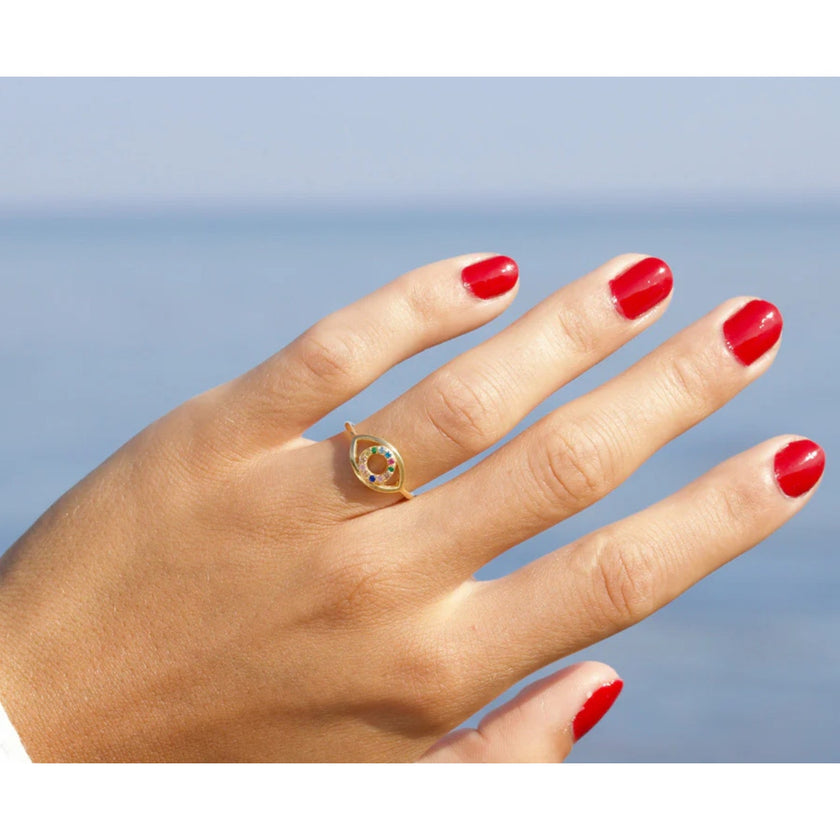 With Love Darling, Rainbow Eye Ring, NWT, Multiple Sizes