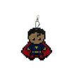 Handmade Fuse Bead Superhero Keychain