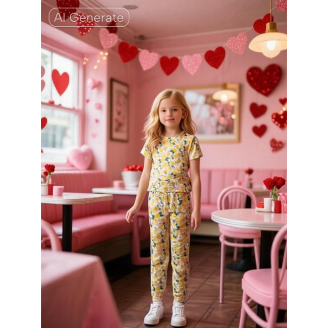 Antebies, Lemonade Short-Sleeved Pajama Set