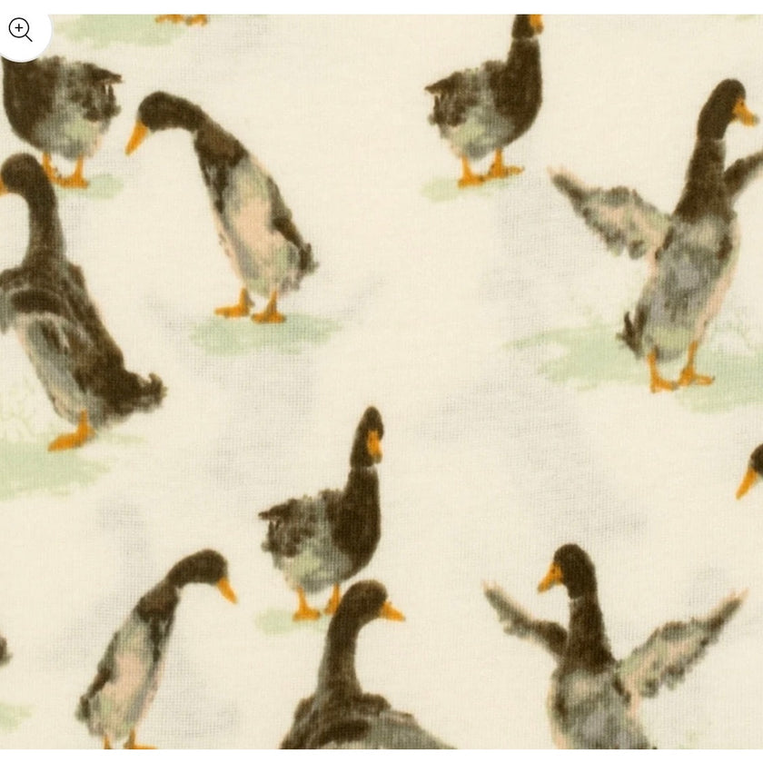 MIlkbarn Organic Cotton Kerchief Bib, Duck Print, NWT