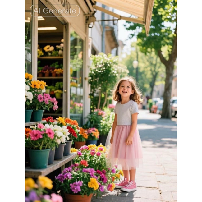 Antebies, Contrasting Pink Tulle Dress