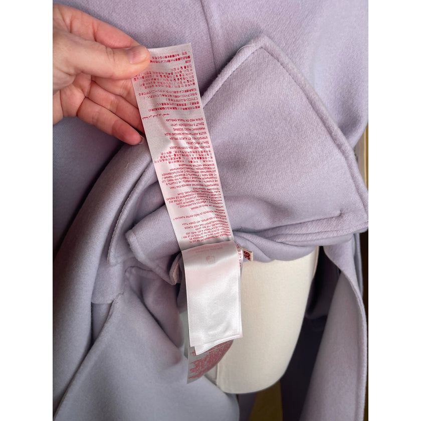 Marni Lilac Wool Cashmere Belted Coat – Made in Italy, Size 42 NWT