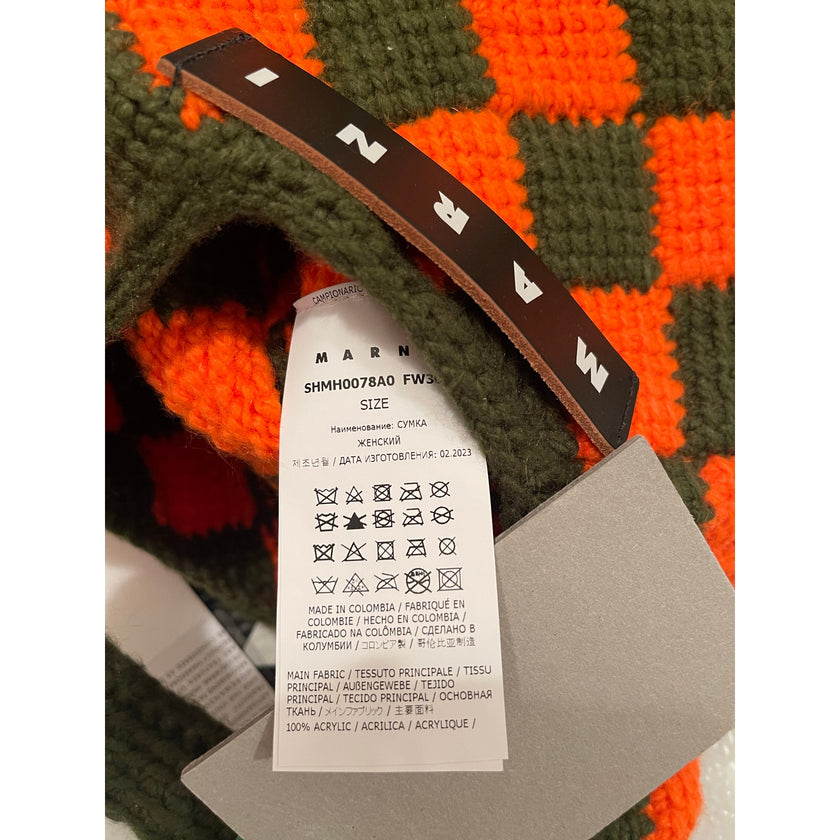 Marni Market, Checkered Handle Bag, NWT