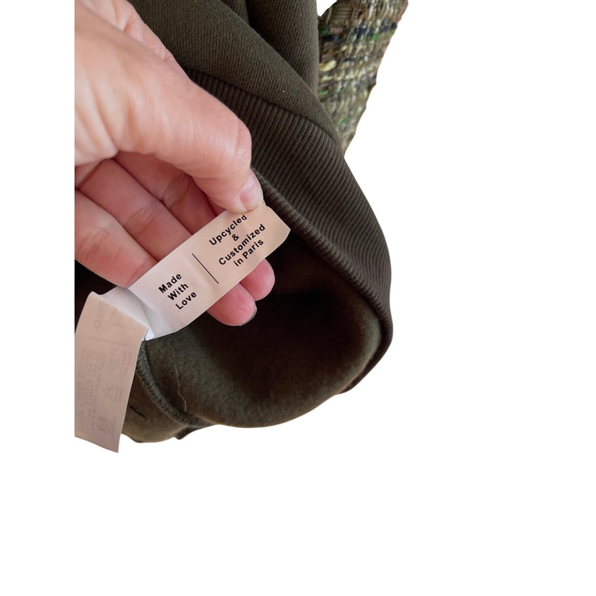 Minime Paris Olive Tweed Hoodie