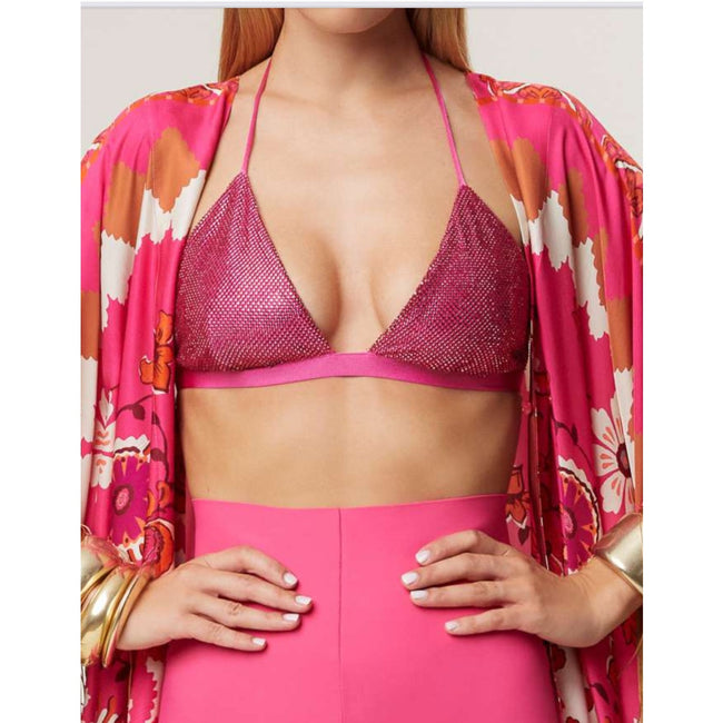 Dahlo Sequin Triangle Top, NWT medium Pink