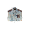 Minime Paris upcycled Dior scarf denim vest, size medium, photo 3 of 5
