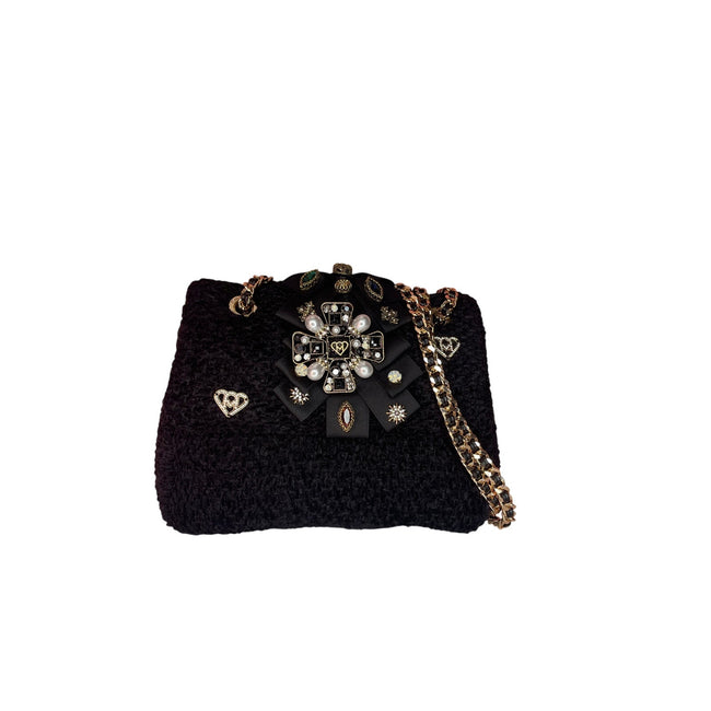 Minime Paris XS Soft Structured Bag, Black Tweed, NWT