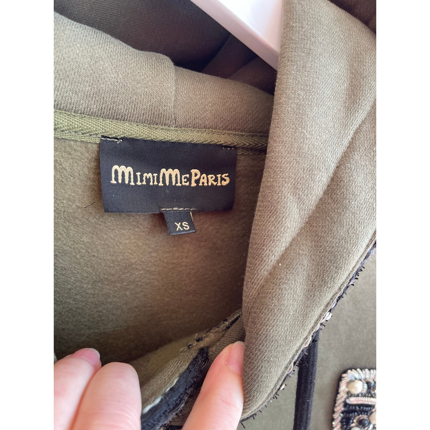 Minime Paris Olive Tweed Hoodie