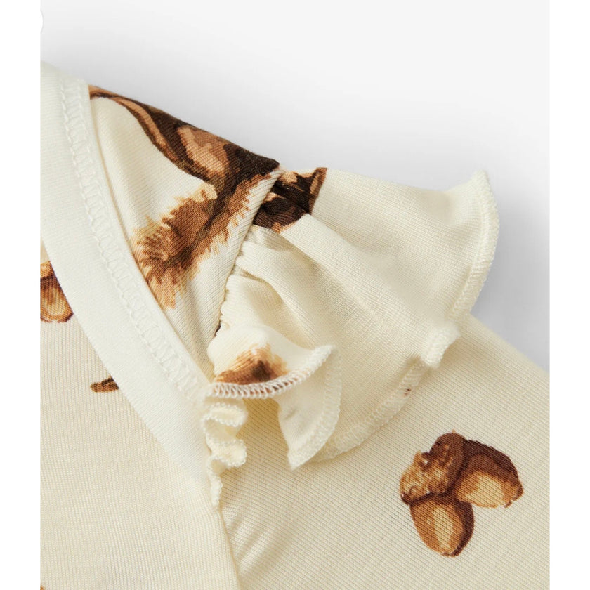 Milkbarn Luxe Stretch Ruffle Long Sleeve One Piece, Chipmunk, NWT, multiple sizes available