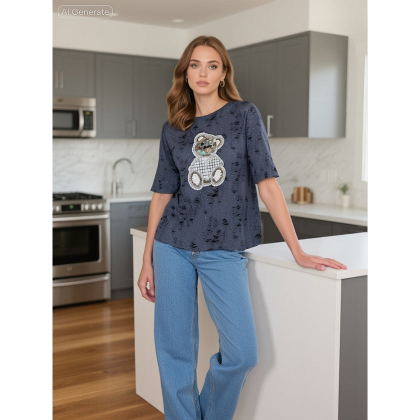 Minime Paris Teddy Bear T-Shirt