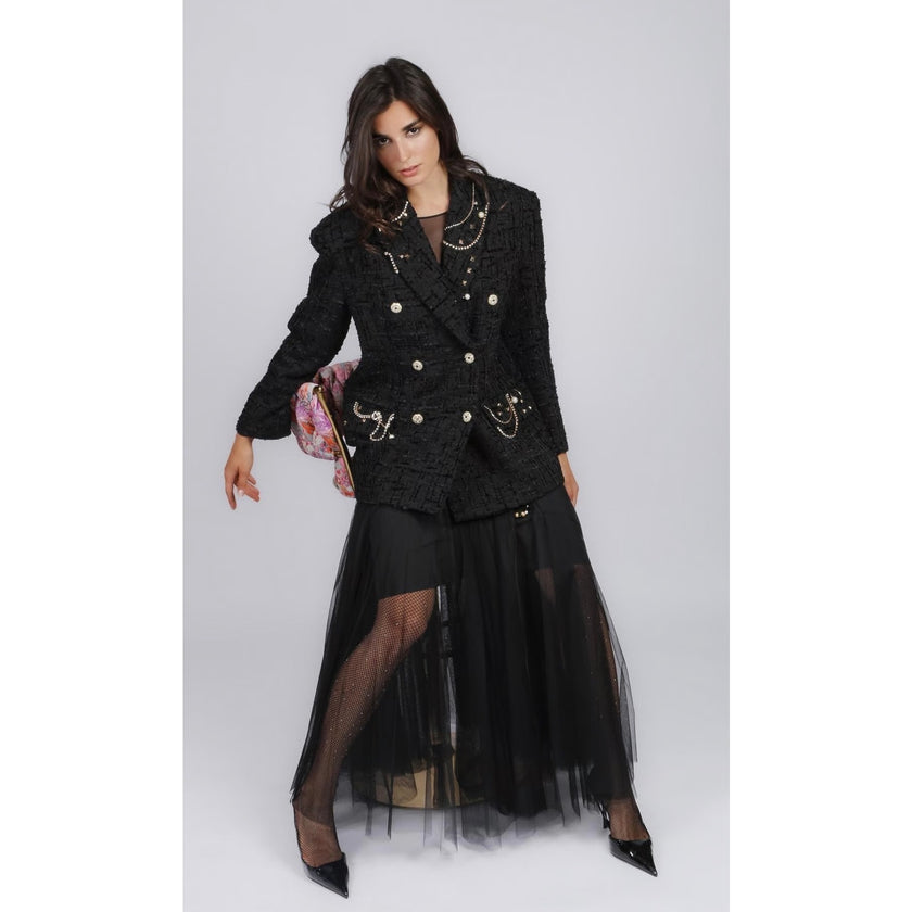 Minime Paris Tweed Oversized Double Breasted Blazer NWOT Large