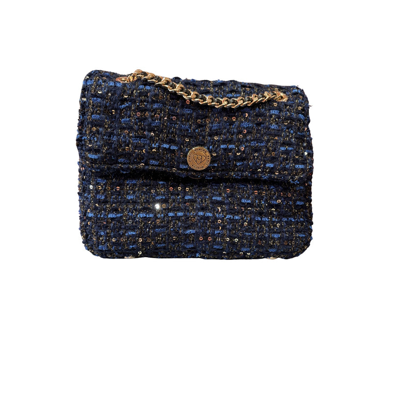 Minime Paris Navy Tweed XS Sac