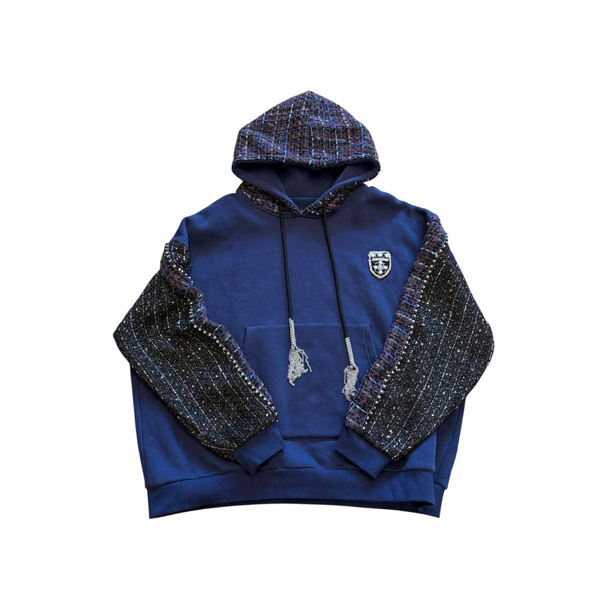 Minime Paris Tweed Hoodie Navy