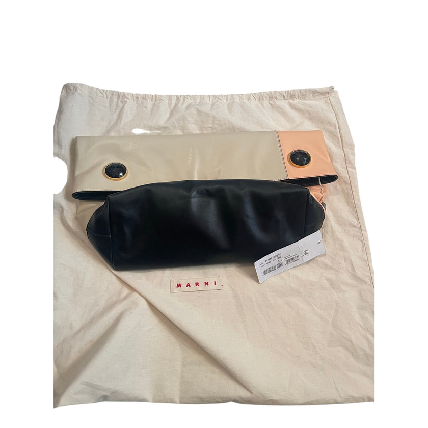 Marni Pod Folded Leather Pouch Bag