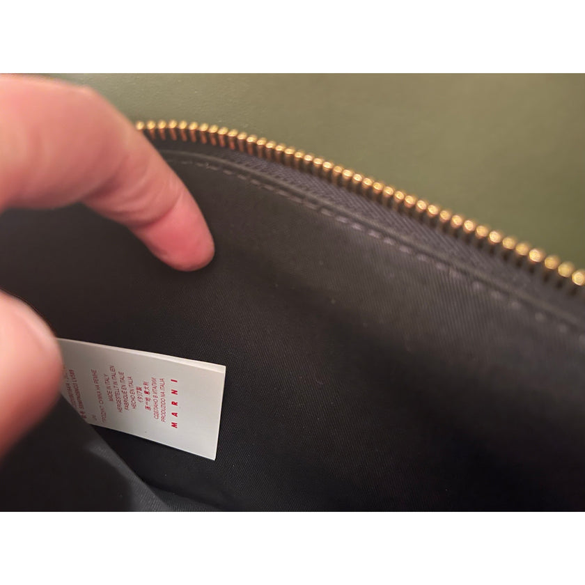 Marni, Green, Grey, Brown Trunk Bag NWT + Dust Bag