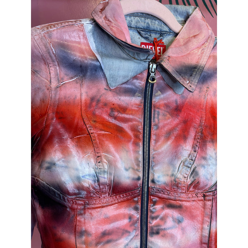 Diesel De-Smily-FSD Cropped Denim Jacket NWT Small