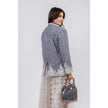 Minime Paris Denim Tweed and Lace Detail Blazer