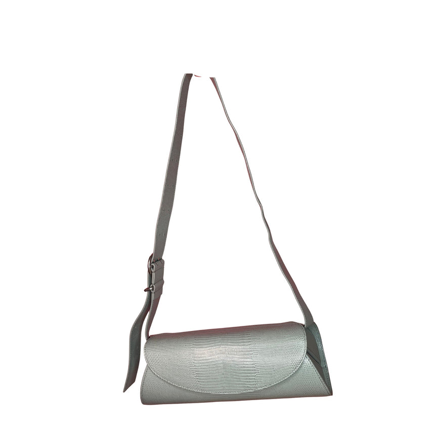Jill Sander Cannolo Embossed Leather Bag, Mint Green