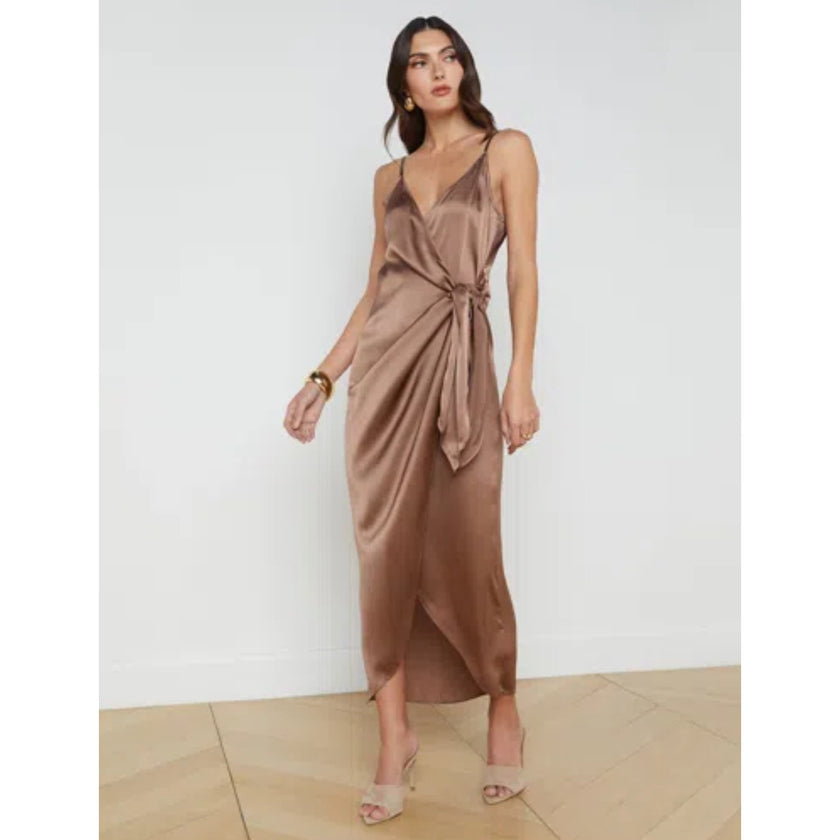 L'AGENCE Amilia Cami Wrap Dress, NWT, Size 10