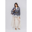 Minime Paris Denim Tweed and Lace Detail Blazer