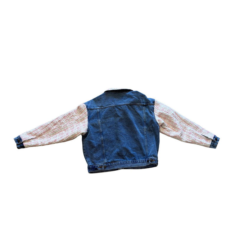 Minime Paris, Denim and Pink Tweed Jacket NWOT Med
