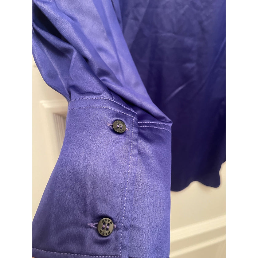 MSGM, Camica/Shirt, Blue Satin, NWT, Size: 42