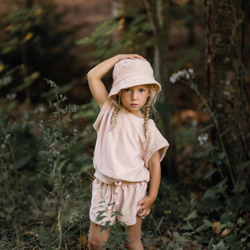 Antebies, Dusty Pink Terry Shorts Set, NWT, 7-8 years