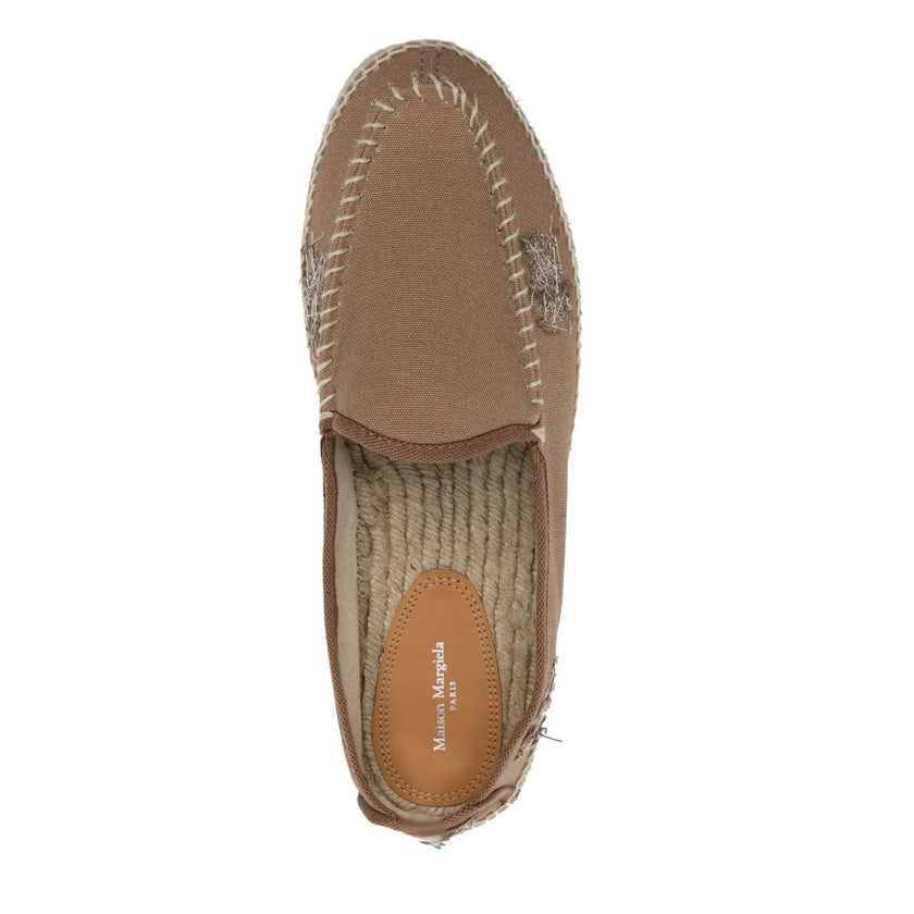 Maison Margiela Embroidered Canvas Espadrilles