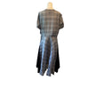Maison Margiela Plaid/Velvet Midi Dress, Size 40 NWT