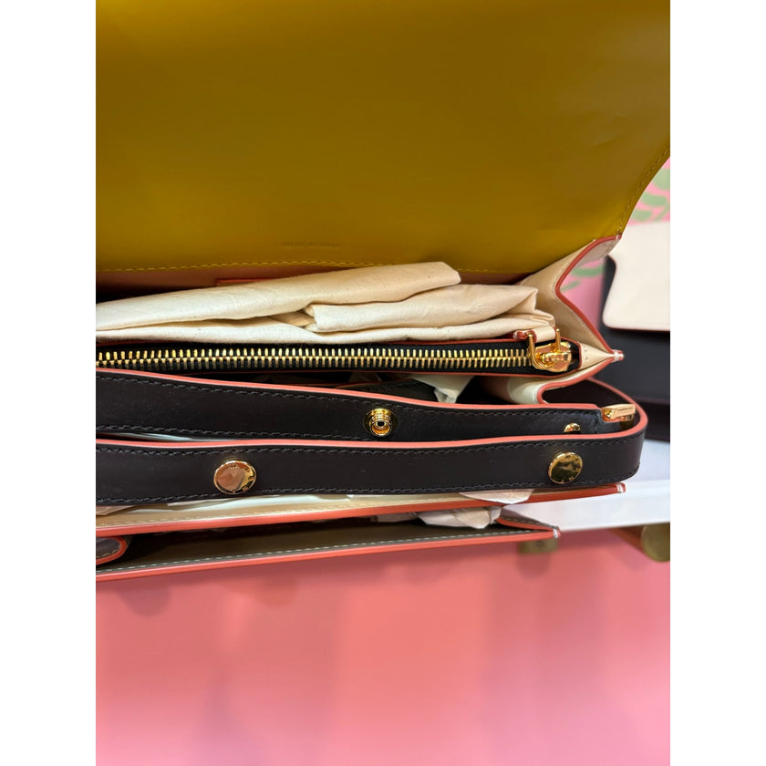 Marni Medium Trunk Bag, Grey, Black, Yellow