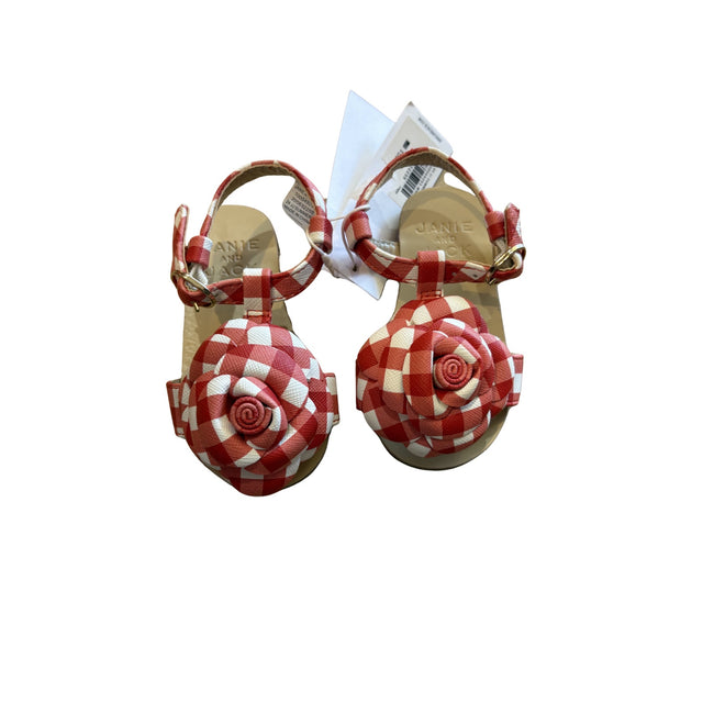 Janie an Jack, Gingham Flower Sandals, NWT, Multiple Sizes
