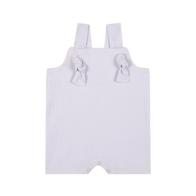 Antebies, Lilac Ribbed Shorts Overalls
