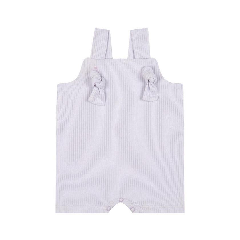 Antebies, Lilac Ribbed Shorts Overalls