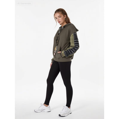 Minime Paris Olive Tweed Hoodie