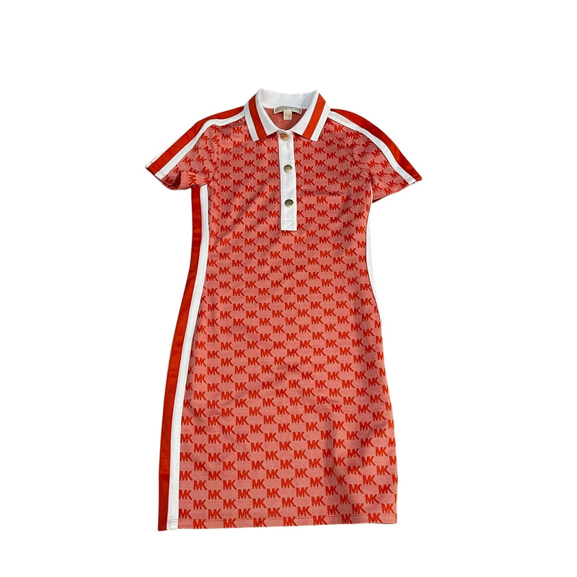Michael Kors Monogram Polo Dress Red Clay NWOT size XS